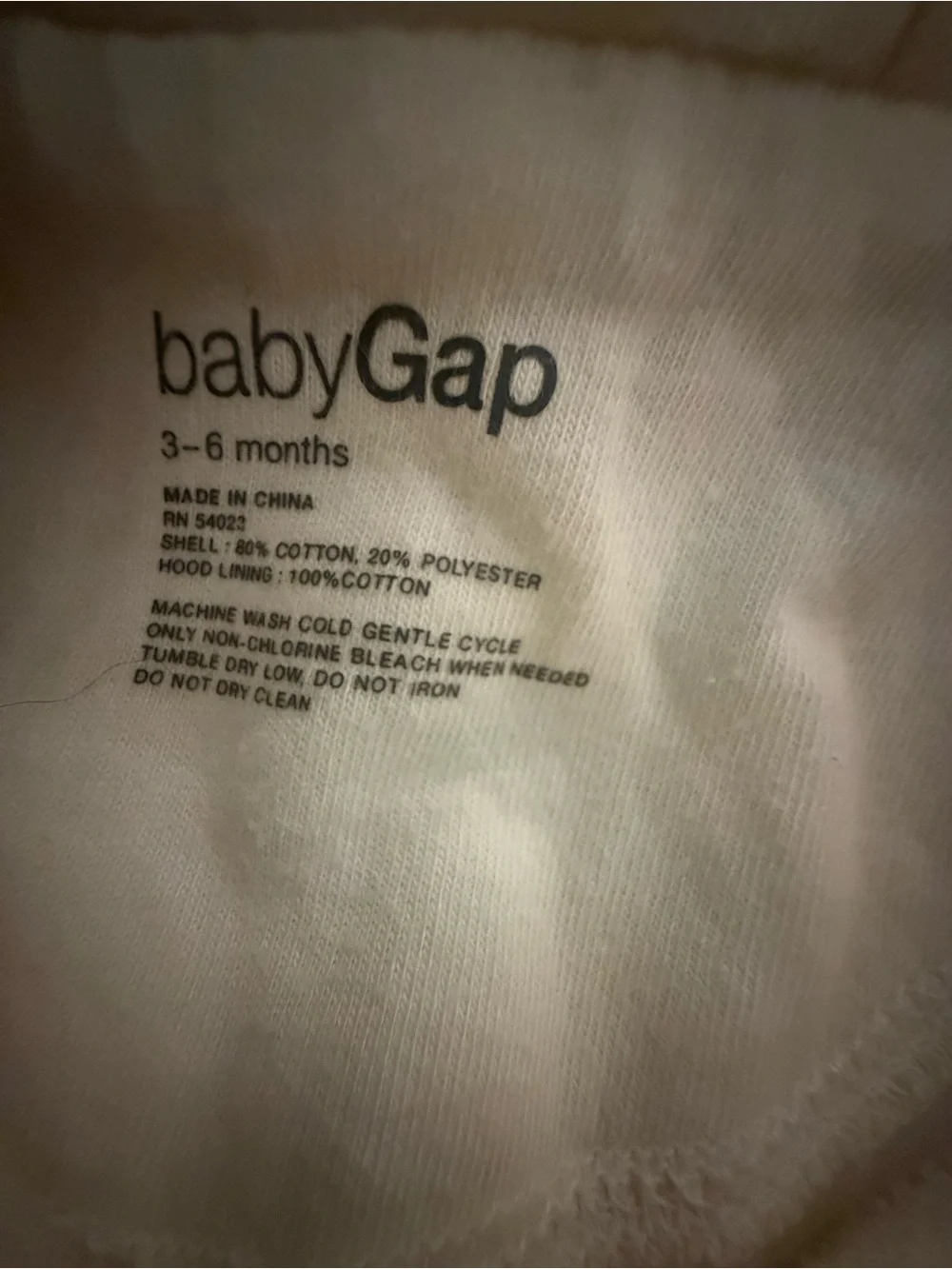 GAP Baby White Infant Hooded Top